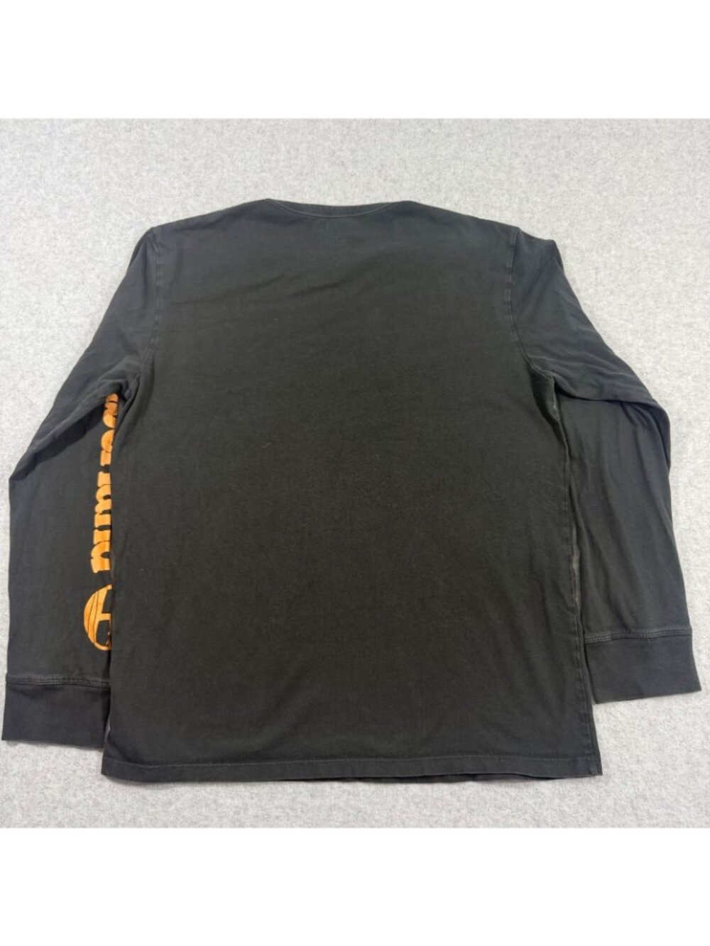 Timberland Men’s Long Sleeve Logo Graphic T-Shirt Black Orange Size Large L Cott - Picture 4 of 8